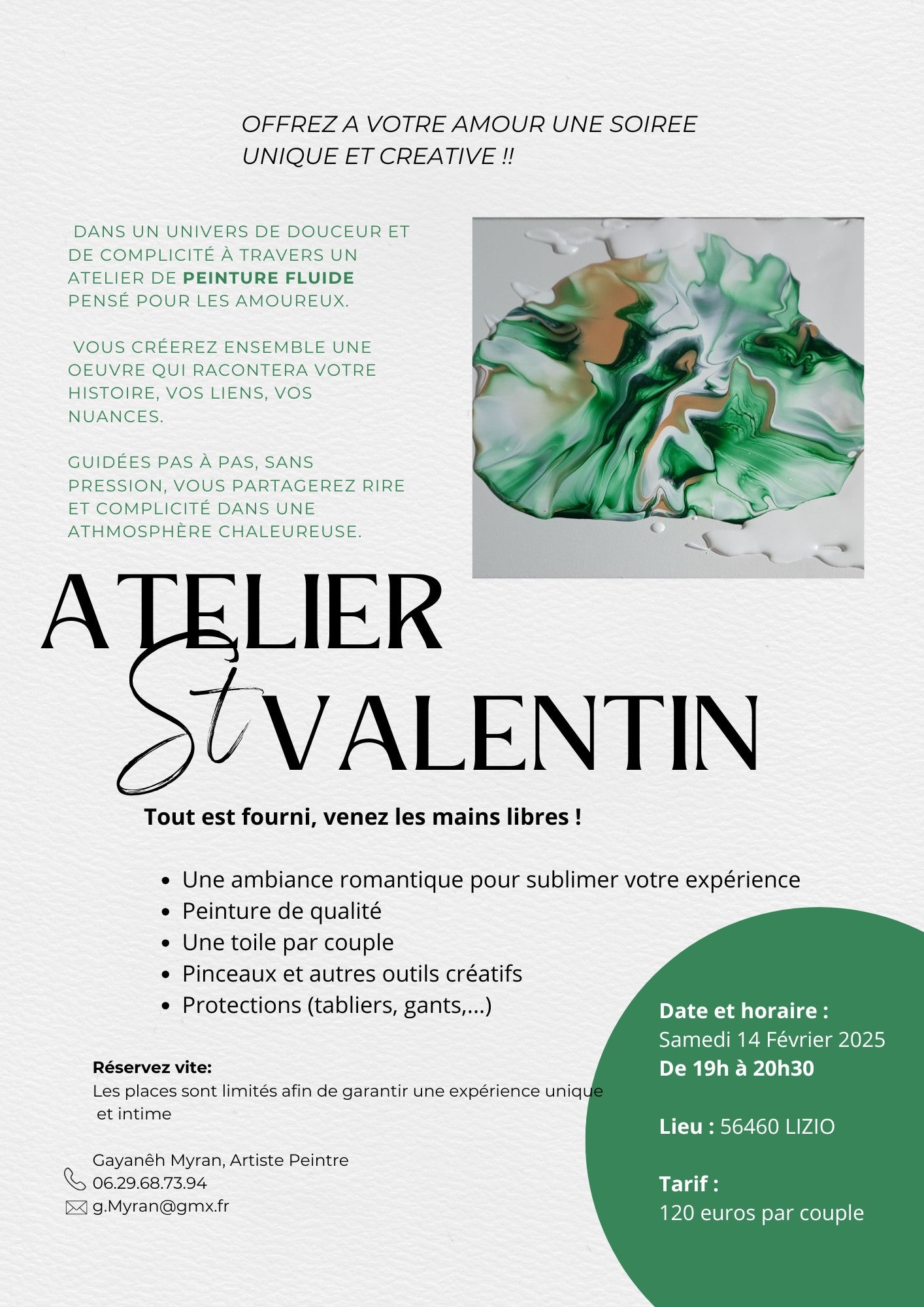 ATELIER POURING ST VALENTIN ( 1H30 )